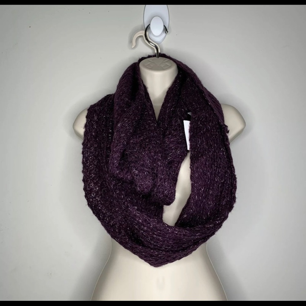 4/$35 Infinity Loose Knit Scarf Sparkly Neck Cover